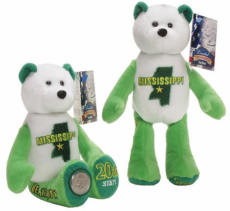 STATE COIN BEARS-LIMITED TREASURES 9" BEARS W/COIN ON FOOT-#45 UTAH 